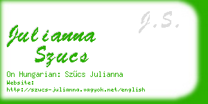 julianna szucs business card